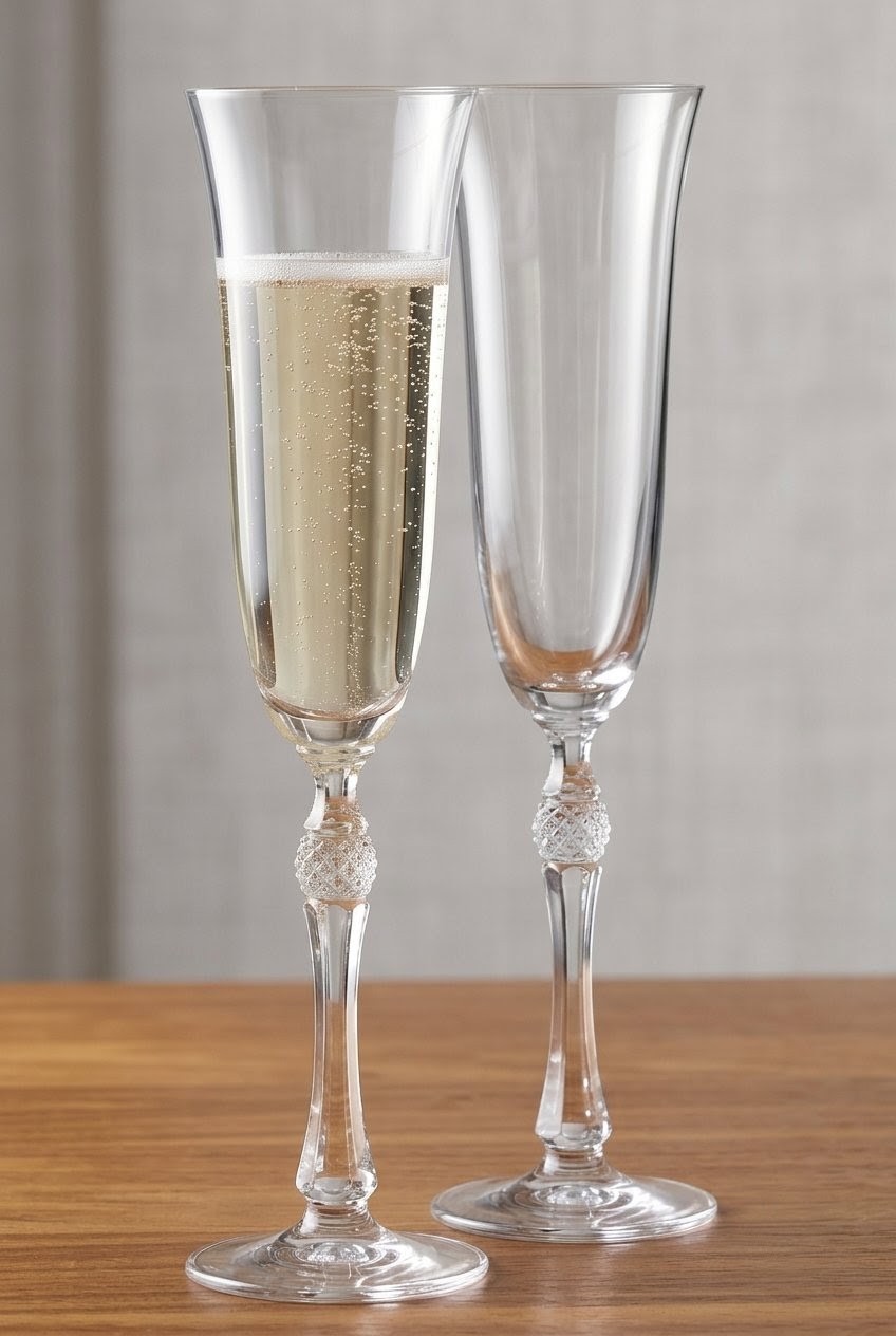 Crystal Champagne Flute Set of 2
