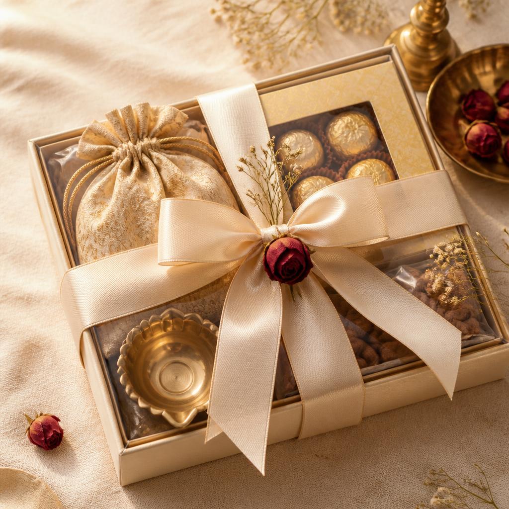 Hand-tied silk ribbon, pressed floral tag